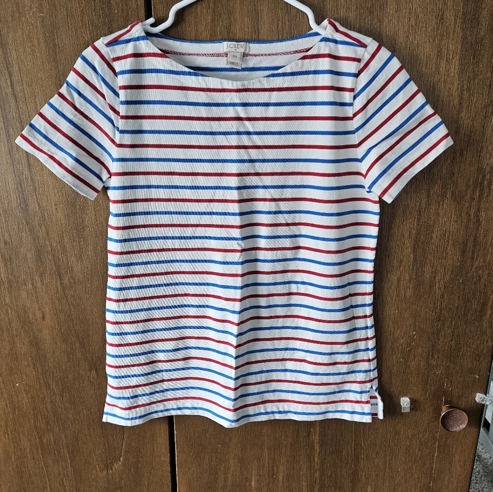 J. Crew Breton Stripe Nautical Cotton Top | Womens XXS